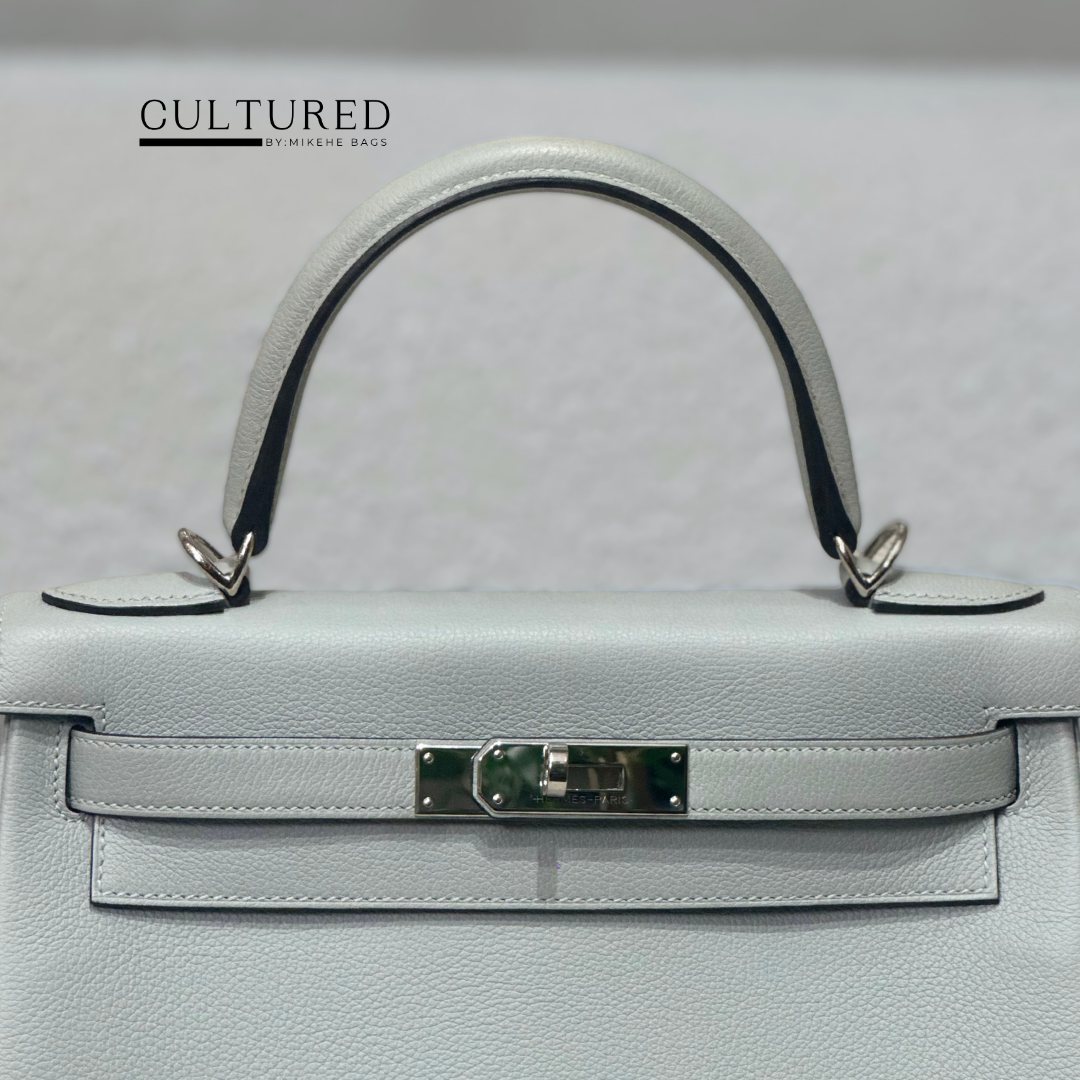 Hermès Kelly 28 in Mouette (Evercolor Leather)