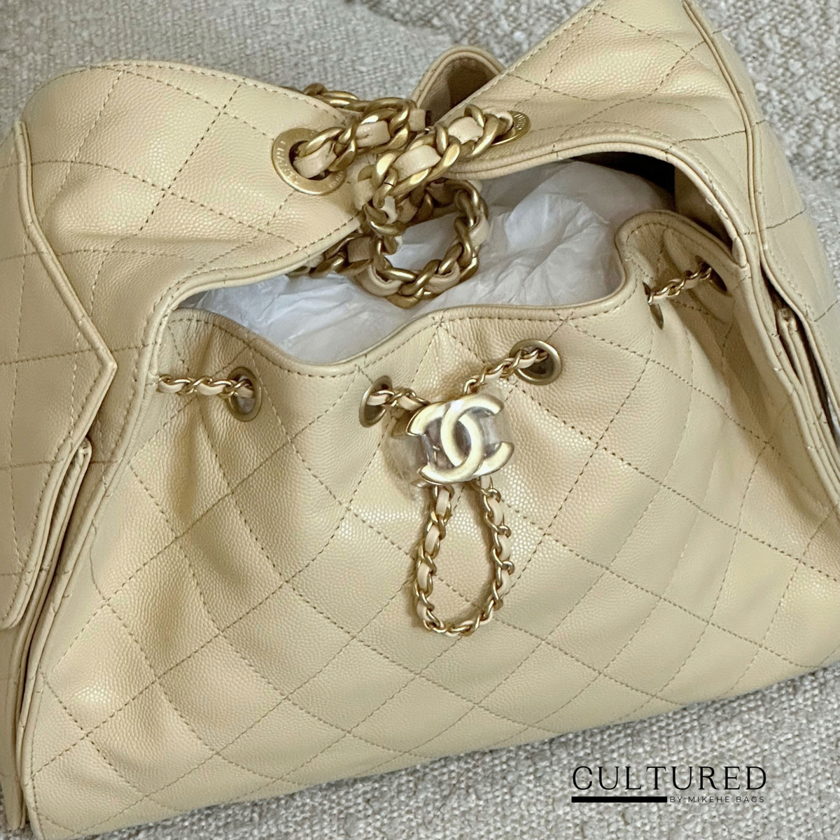 Chanel 25 Small Beige