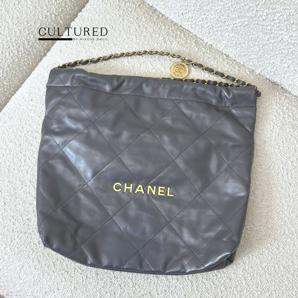 Chanel 22 Medium Dark Grey