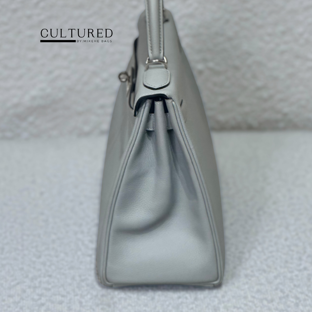 Hermès Kelly 28 in Mouette (Evercolor Leather)