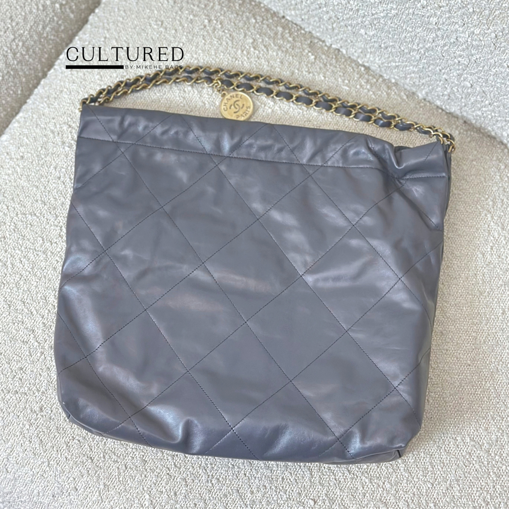 Chanel 22 Medium Dark Grey