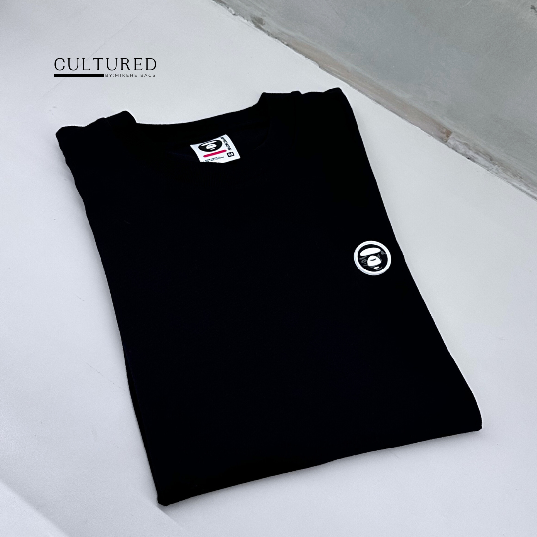 AAPE One Point Logo T-Shirt in Black
