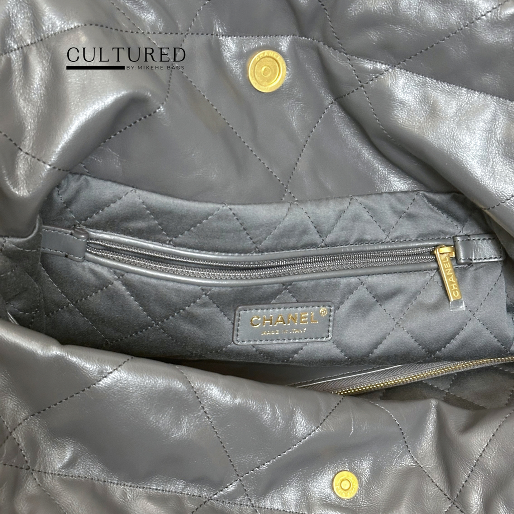 Chanel 22 Medium Dark Grey
