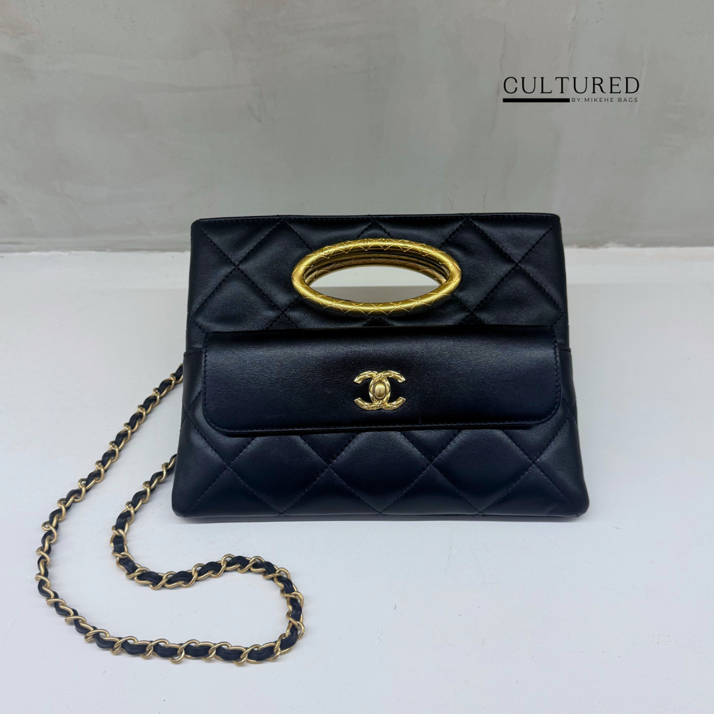 Chanel Lambskin Quilted Clutch