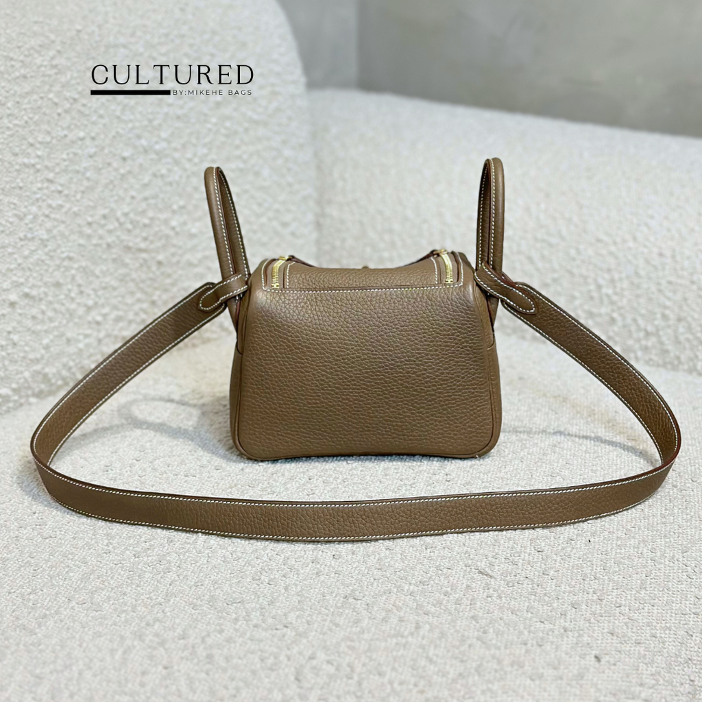 Hermès Mini Lindy in Etoupe