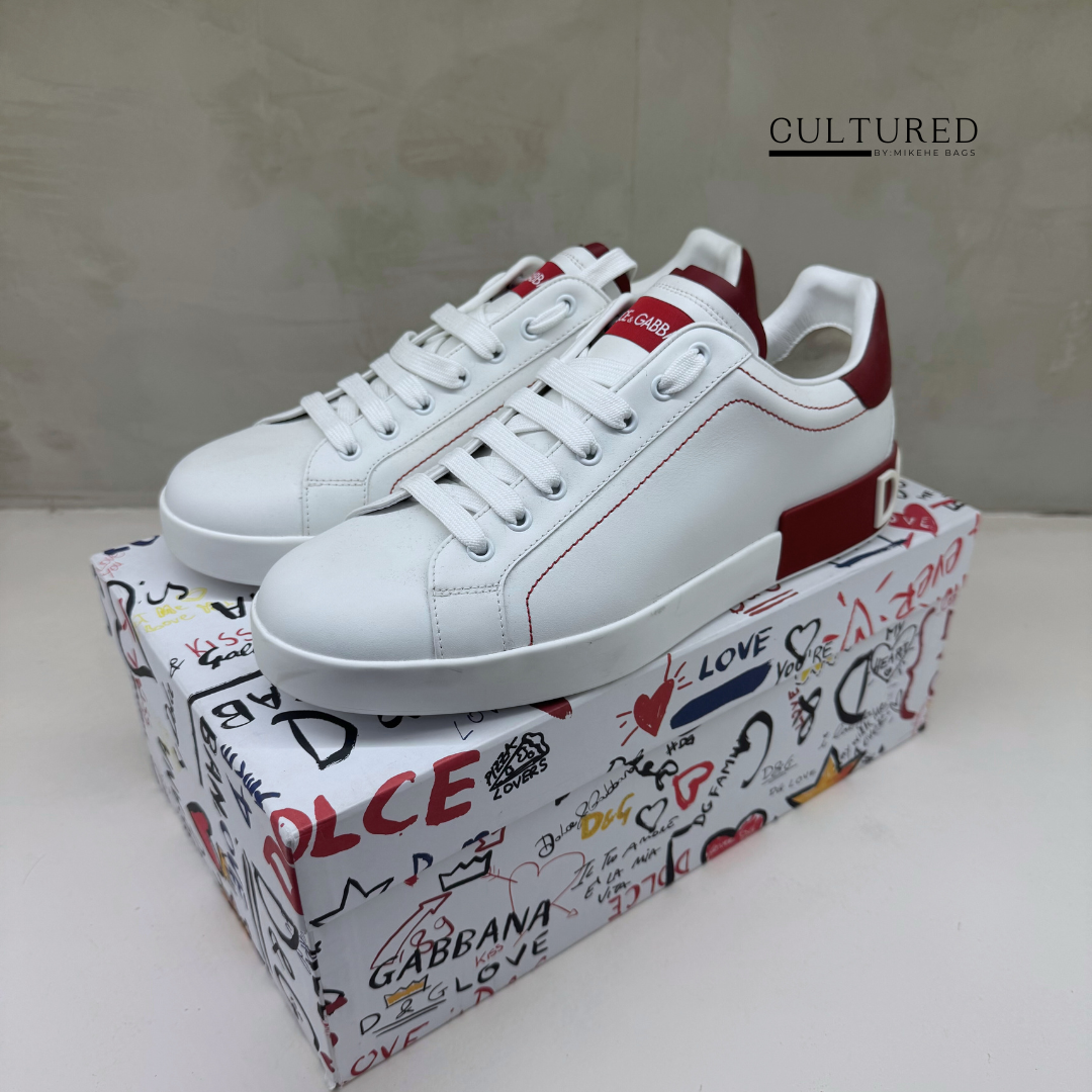 Dolce & Gabbana Portofino Calfskin Sneakers Men Size 42