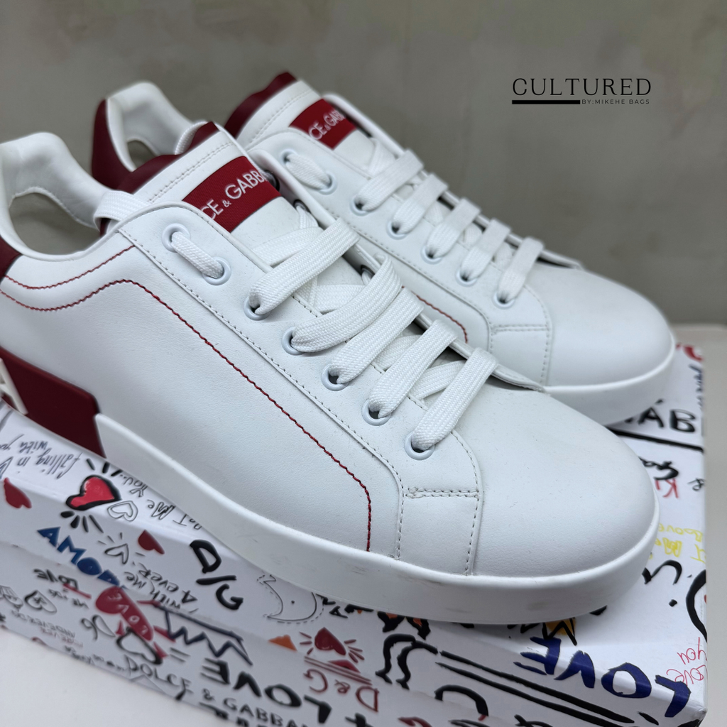 Dolce & Gabbana Portofino Calfskin Sneakers Men Size 42