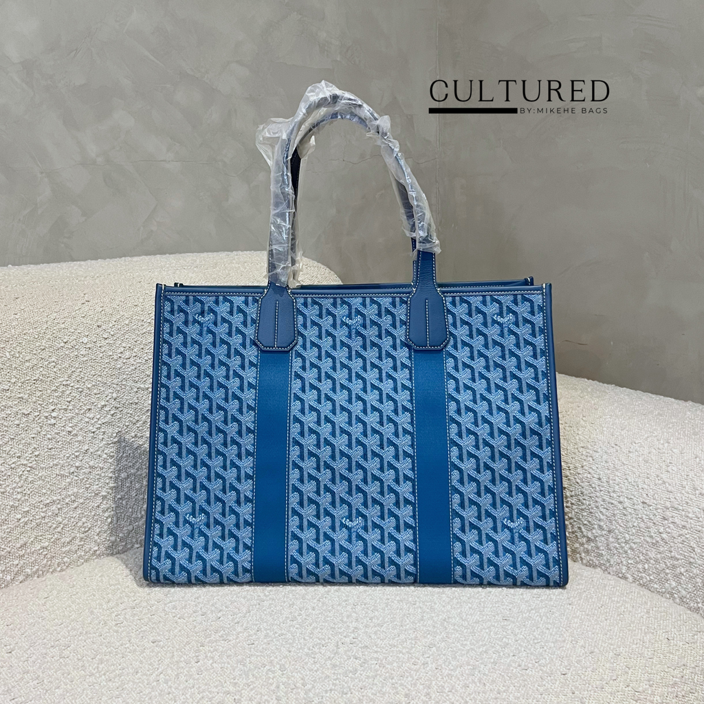 Goyard Cabas Villete Jacquard in Ocean Blue (MM)