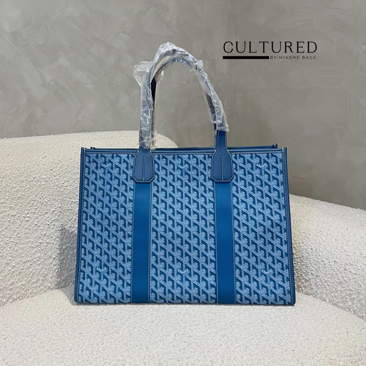 Goyard Cabas Villete Jacquard in Ocean Blue (MM)